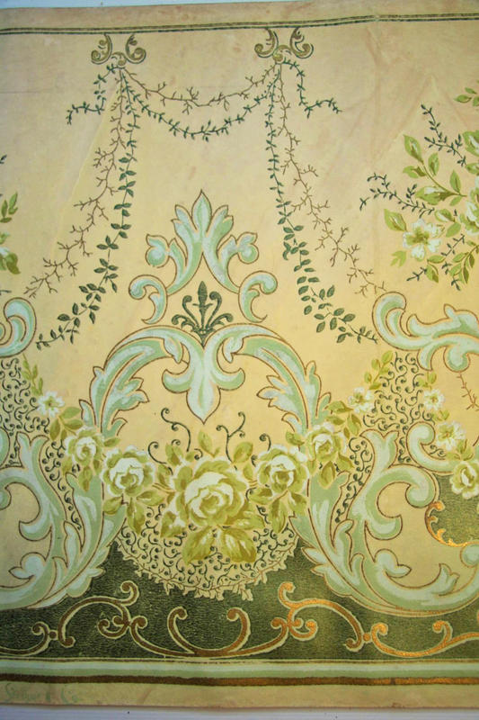 Wallpaper frieze fragment Heritage New Zealand