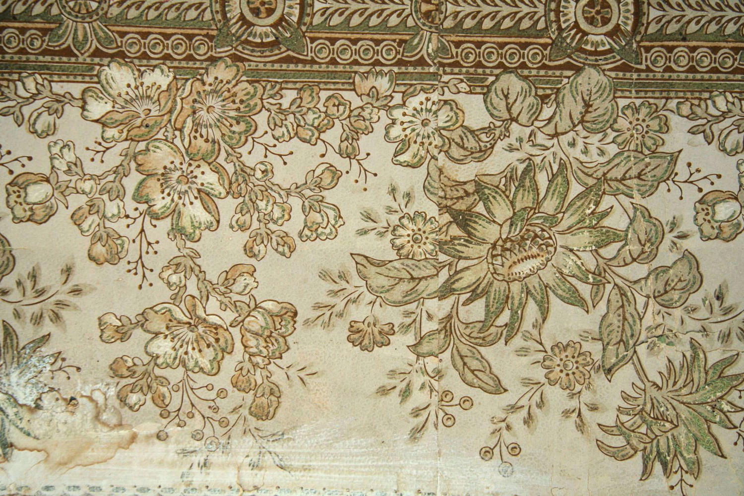Wallpaper frieze fragment Heritage New Zealand